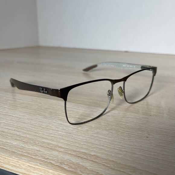Ray-Ban RB8416 2915 Brown Carbon Fiber Eyeglasses Frames Only 55-17 145 - Picture 1 of 8